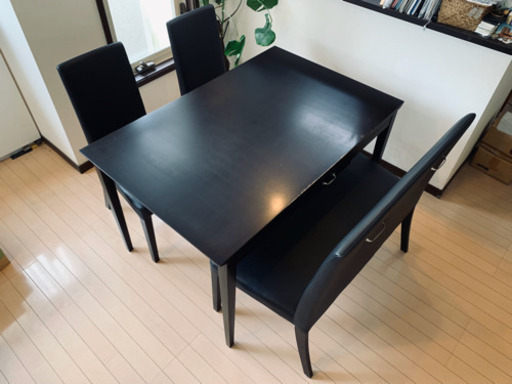 最終値引★大塚家具ダイニングテーブル4点セット(元値7万円)