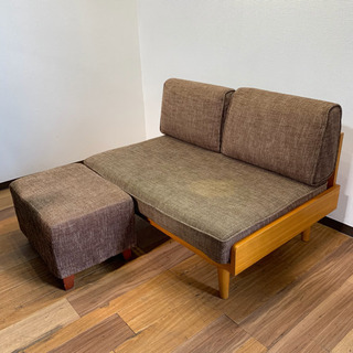 unico アルベロソファ 2人掛け オットマン付き