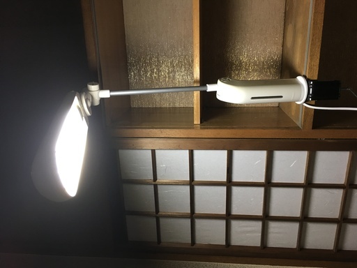 クランプ式蛍光灯デスクライト ツインバード ２７W 中古