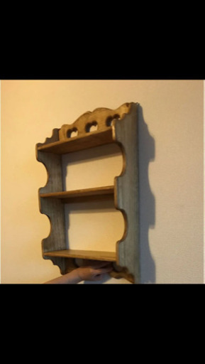 ハンドメイド アンティーク カントリー 三段 シェルフ