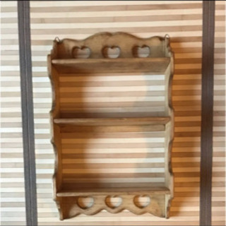 ハンドメイド アンティーク カントリー 三段 シェルフの画像