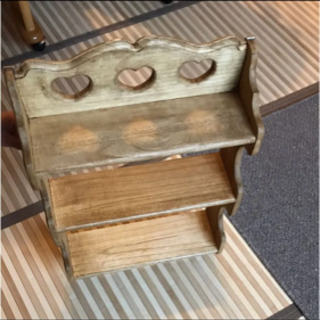 ハンドメイド アンティーク カントリー 三段 シェルフの画像