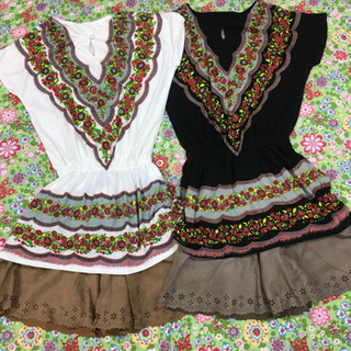 チュニック フレアパンツ  各100円の画像