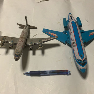 昭和レトロ、ブリキ飛行機、ジャンク
