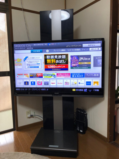 アクオス 52V型ワイド LC-52Z5 壁寄せスタンドAN-52WS2