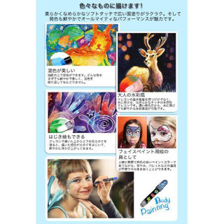 水で落とせ新品　水性クレヨン果物色素使用 お子様向け 安心 24色セットの画像