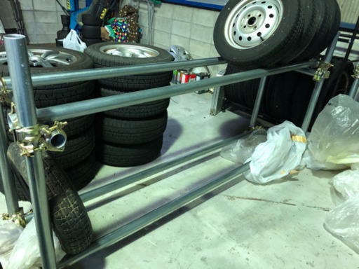 倉庫整理！お引き取り限定単管パイプセット！　綺麗！倉庫内使用なので錆もなし！