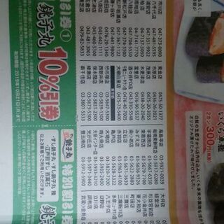 【無料0円】寿司銚子丸割引券