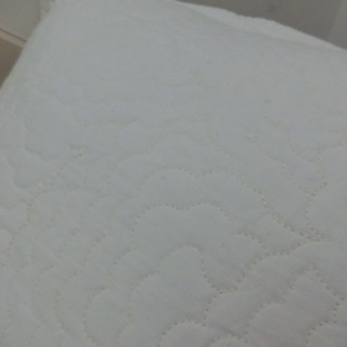 0円：キルティング クッション：白の画像