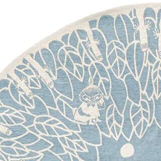 新品 ラグマット MOOMIN ムーミン 直径約160cm 晴れときどきリンゴ