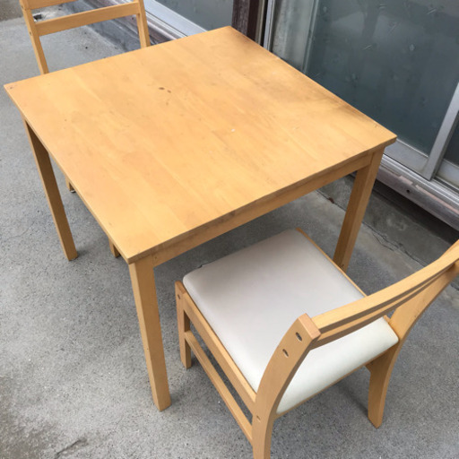 2人掛け ダイニングテーブル チェアーset