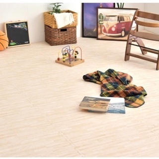 新品未使用品 タンスのゲン 極厚ジョイントマット 32枚 6畳用 超大判60cm 極厚20mm木目調ホワイトの画像