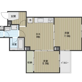 初期費用￥0（家主負担）✨リビング＋洋室2部屋✨オートロック✨新...