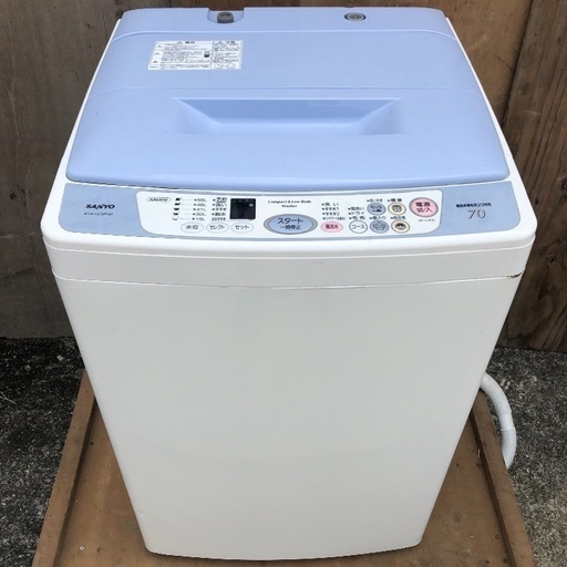 【配送無料】外置きなどに 7.0kg 洗濯機 SANYO ASW-TK70P
