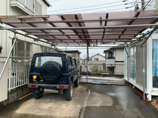 取引中です。単管パイプガレージ解体、売却します
