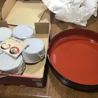 お寿司 漆器 5点としゃもじの画像
