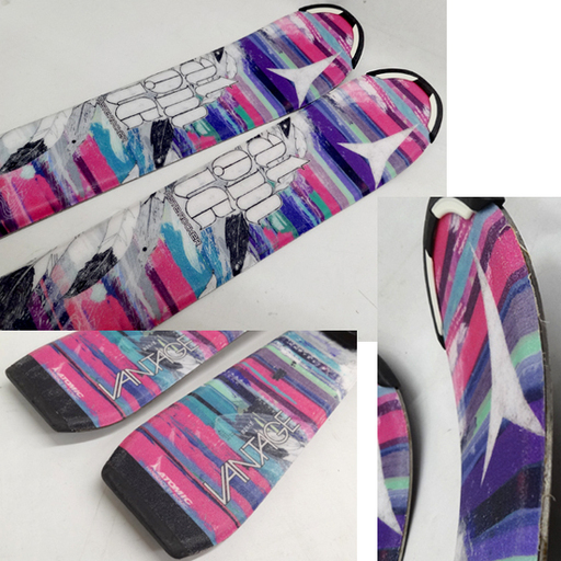 ジュニア カービングスキー 3点セット ピンク系 ATOMIC アトミック/板 PISTE ROCKER VANTAGE BEND-X 120cm/ビンディング/ポール付 子供用　札幌 アウトレットモノハウス平岸店