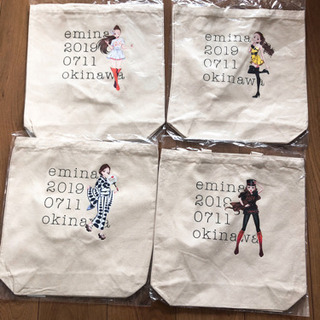 ☆全4種類セット☆沖縄限定販売☆安室奈美恵 エミーナ トートバッグ おまけ3つ 安室ちゃんキャラ、バッグに セブン、16日から沖縄限定販売 4