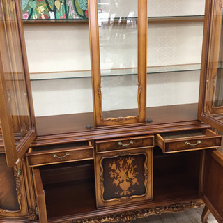 10/8東区和白 定価1,290,000 西洋アンティークキャビネット オシャレ