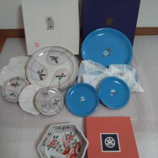 大谷焼 矢野陶苑  大皿 & 小皿 6枚セット と 創作陶器 た...