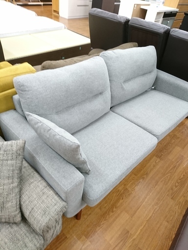 ニトリ　3人掛け布張りソファ　【トレファク　川越店】