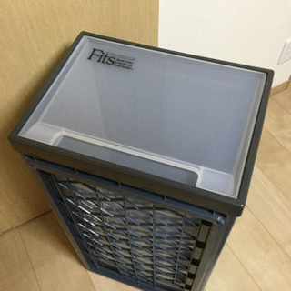 Fits フィッツ 押入れケース 深型 ブルーグレーの画像