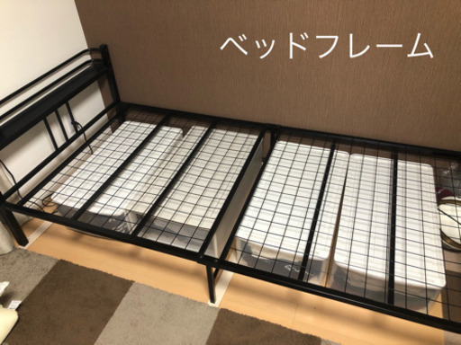 シングルベット マットレス&カバー付き