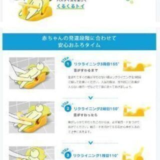 アップリカ はじめてのお風呂から使えるバスチェア(中古)の画像