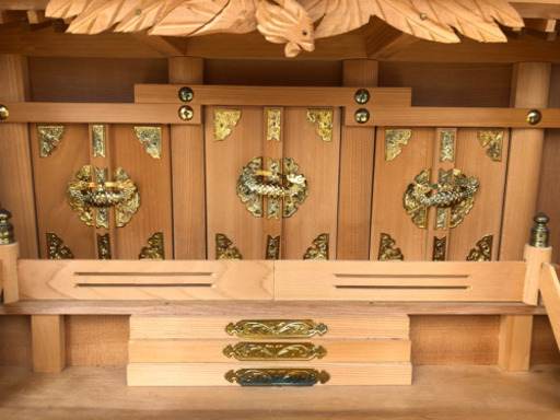 神棚ケース モダン 神棚 御札入れ ガラス宮 ガラスケース 神具 木製