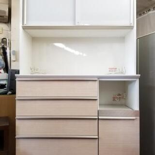 【売約済みとなりました‼️】仙台市～美品！ac AYANO/綾野製作所/食器棚・キッチンボード・ダイニングボード・キャビネット/モイス加工 120ｃｍ幅 IDC大塚家具 新生活に