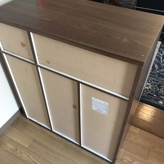 ゴミ箱　ダストボックス　木製（もともと組み立て式）の画像