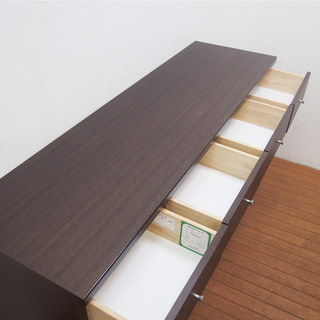 大川家具 東馬（とうま）家具 キャスター付 チェスト 幅150cm (JA28)の画像