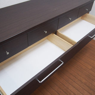 大川家具 東馬（とうま）家具 キャスター付 チェスト 幅150cm (JA28)の画像