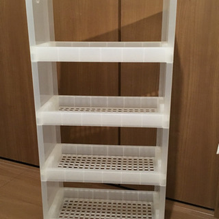 無印良品 4段 キャスター付きワゴンの画像