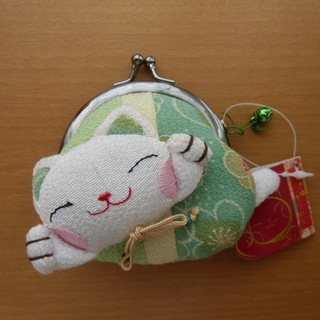 ちりめん財布　招き猫※未使用品１⃣