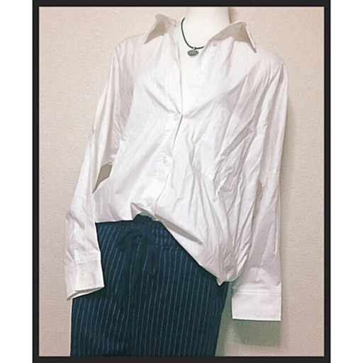 ご購入者様決定【titivate】白シャツボタンシャツゆるシルエットカフスブラウス ワイシャツ