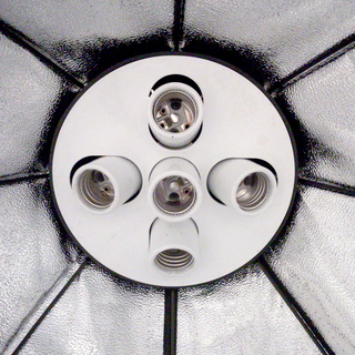 【受渡済】　撮影用照明　照明機材　5灯ソケット　中古の画像