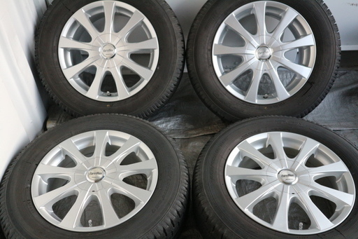 ★MANARAY SPORT マナレイスポーツ Euro Max　アルファード等★アルミホイール★スタッドレス16インチ★8分山★PCD114.3　or　PCD100　5穴16x6.5J★205/65R16　95Q★4本セット