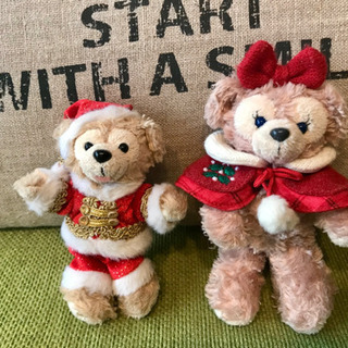 ダッフィー&シェリーメイ（サンタ仕様）