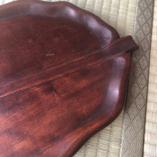 芭蕉葉型煎茶用くり抜き盆         値下げしました。 芭蕉葉型煎茶用くり抜き盆 値下げしました。