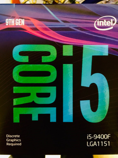 PCパーツ i5 9400F 2.9Ghz (4.1 ghz Turbo) 6 core