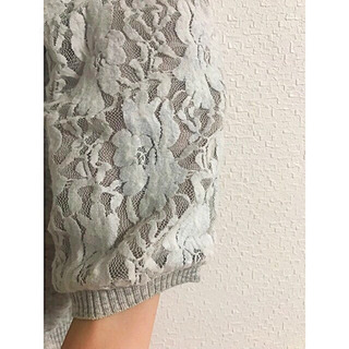 値下げ☆Apuweiser-riche☆アプワイザーリッシェ♡パール付きニットトップスの画像