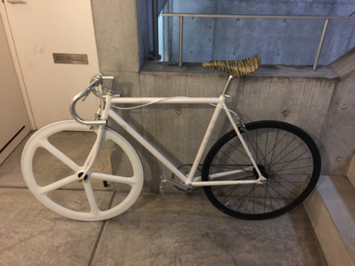 【こだわりカスタム】フジ フェザー ピストバイク 52CM 白