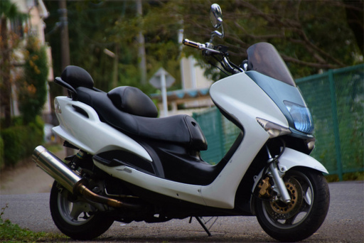 ☆マジェスティ125★バーハン化☆社外マフラー★ローダウンサス☆ベルトWR新品交換★WAKO’S オイル交換☆下取り全国配送も可能です☆彡