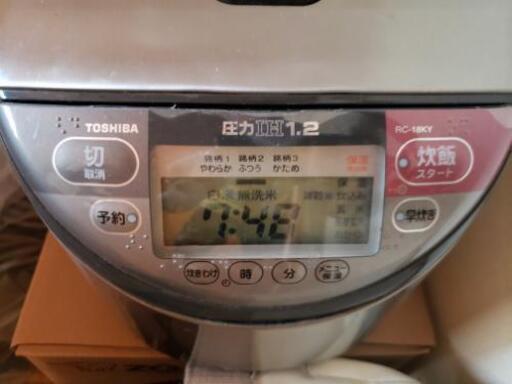 炊飯器　1升炊　TOSHIBA　圧力IH保温釜　RC-18KY