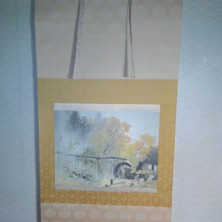 河合玉堂＊「彩雨」＊掛け軸＊日本画＊掛軸