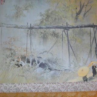 河合玉堂＊「彩雨」＊掛け軸＊日本画＊掛軸の画像