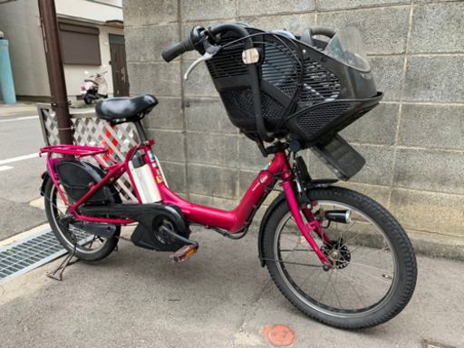 電動自転車ヤマハPAS Kiss 8.1Ah 前子供乗せ　20インチ　ローズ色
