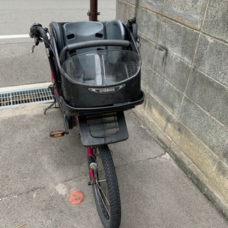 電動自転車ヤマハPAS Kiss 8.1Ah 前子供乗せ　20インチ　ローズ色の画像