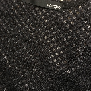 美品！！ONESPO 〜　ホルタートップス キラキラ** ブラック ゴールドの画像
